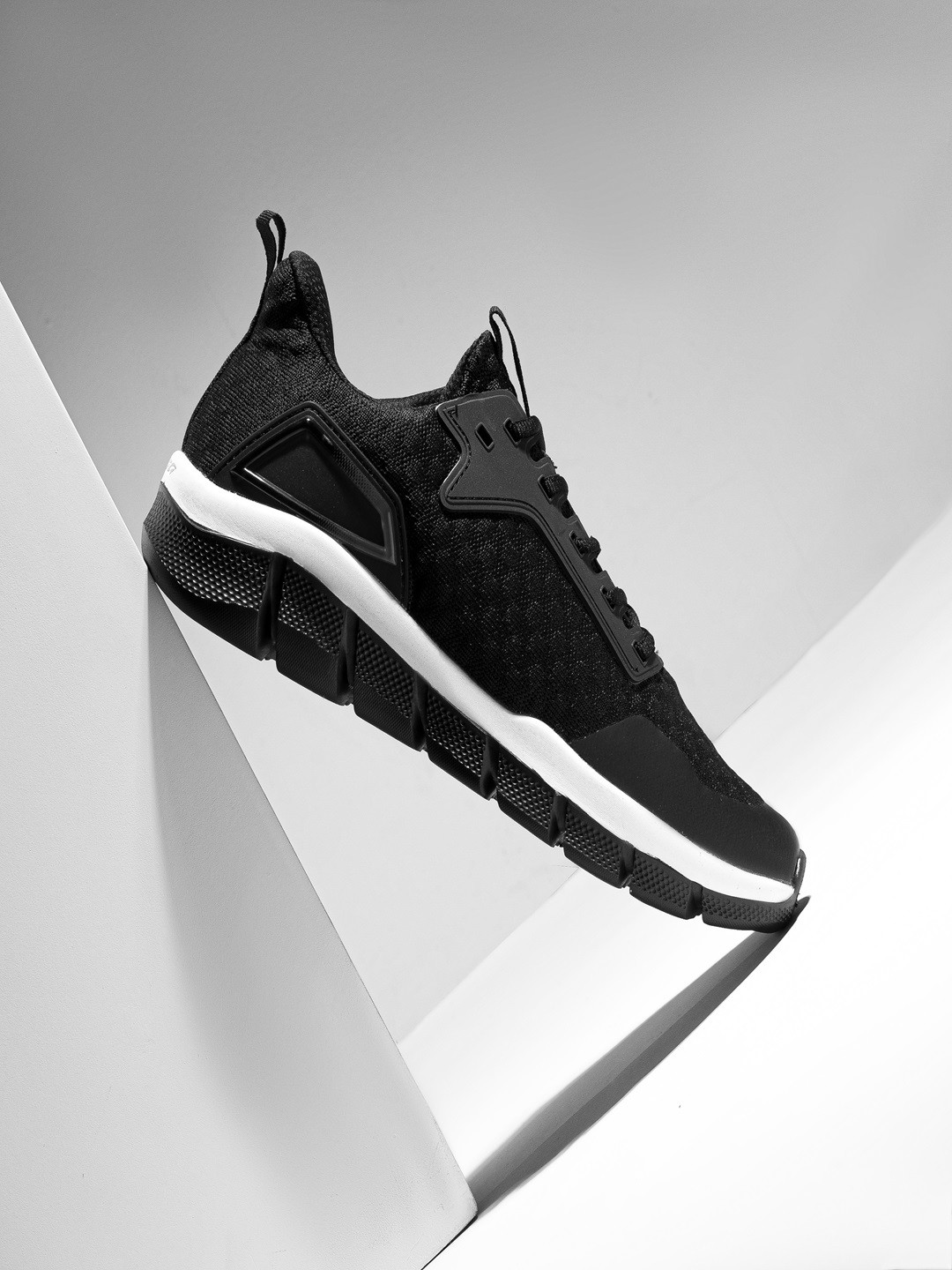 

FURO by Red Chief Men Mesh Running Shoes, Black