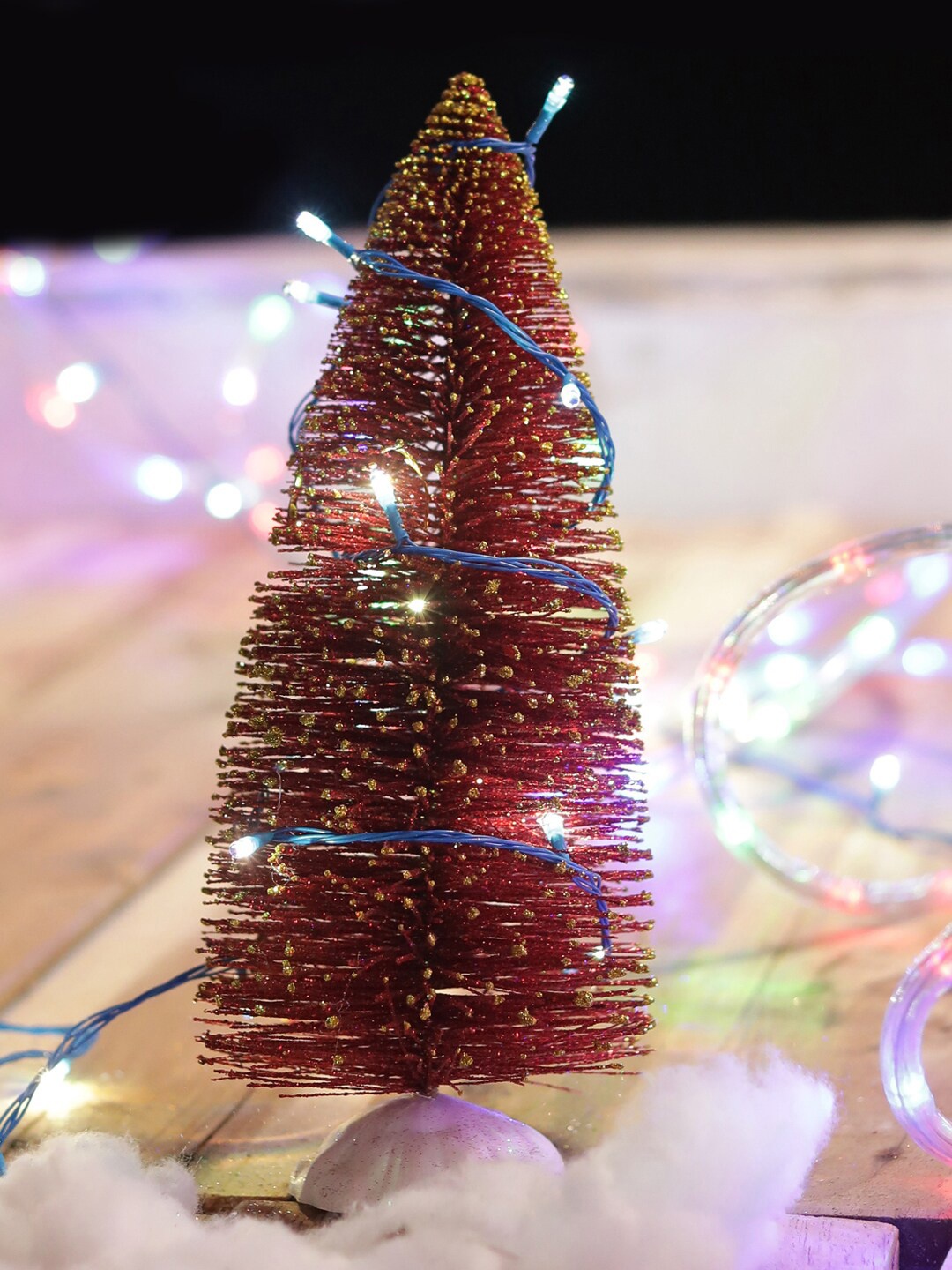 

TAYHAA Maroon Christmas Tree Showpiece