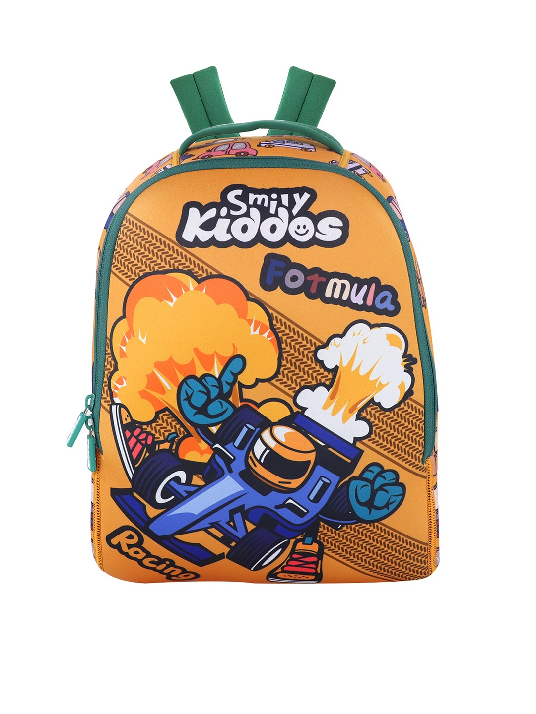 

Smily Kiddos Kids Racing Theme Graphic Backpack, Orange