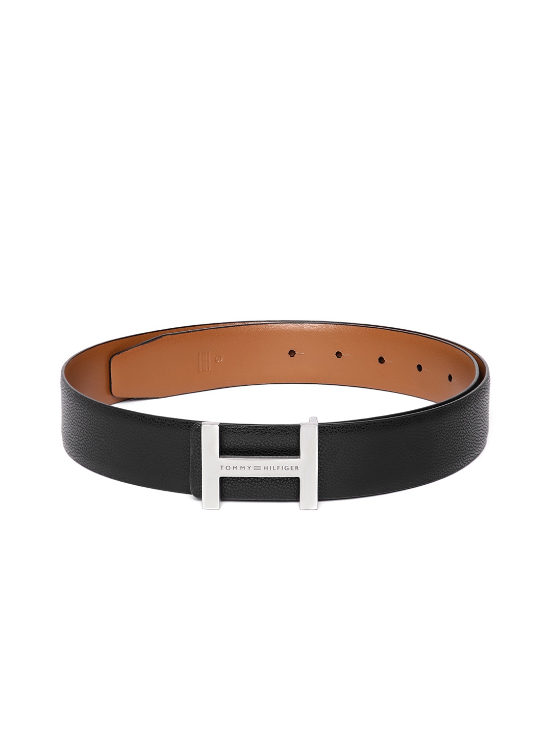 

Tommy Hilfiger Men Textured Leather Belt, Black