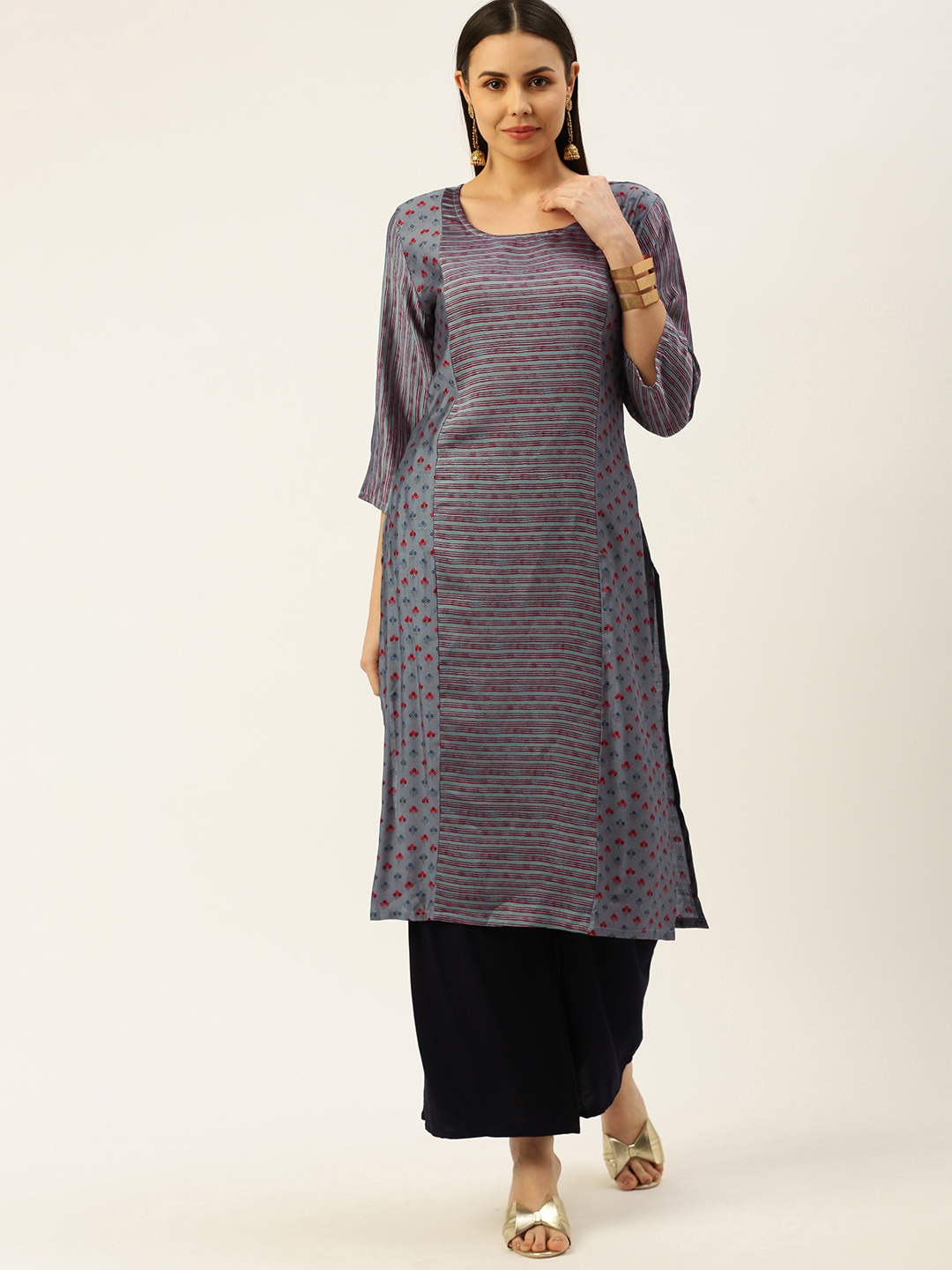 

RACHNA Women Grey Kurta with Palazzos