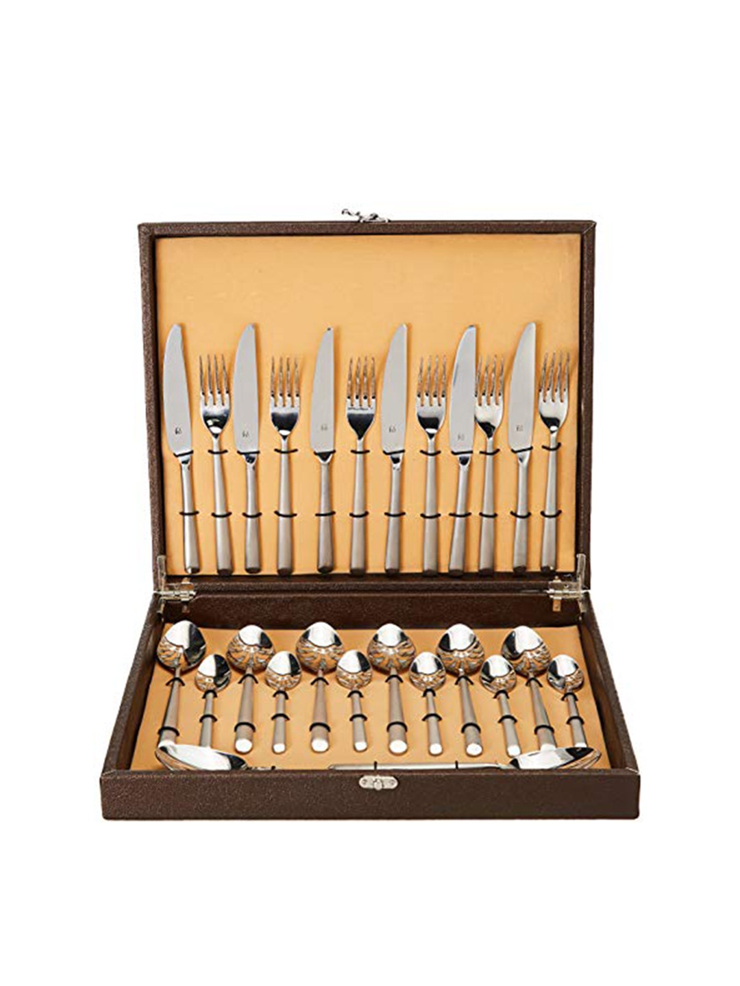 

FNS Aura 26-Pcs Stainless Steel Cutlery Set With Box, Silver