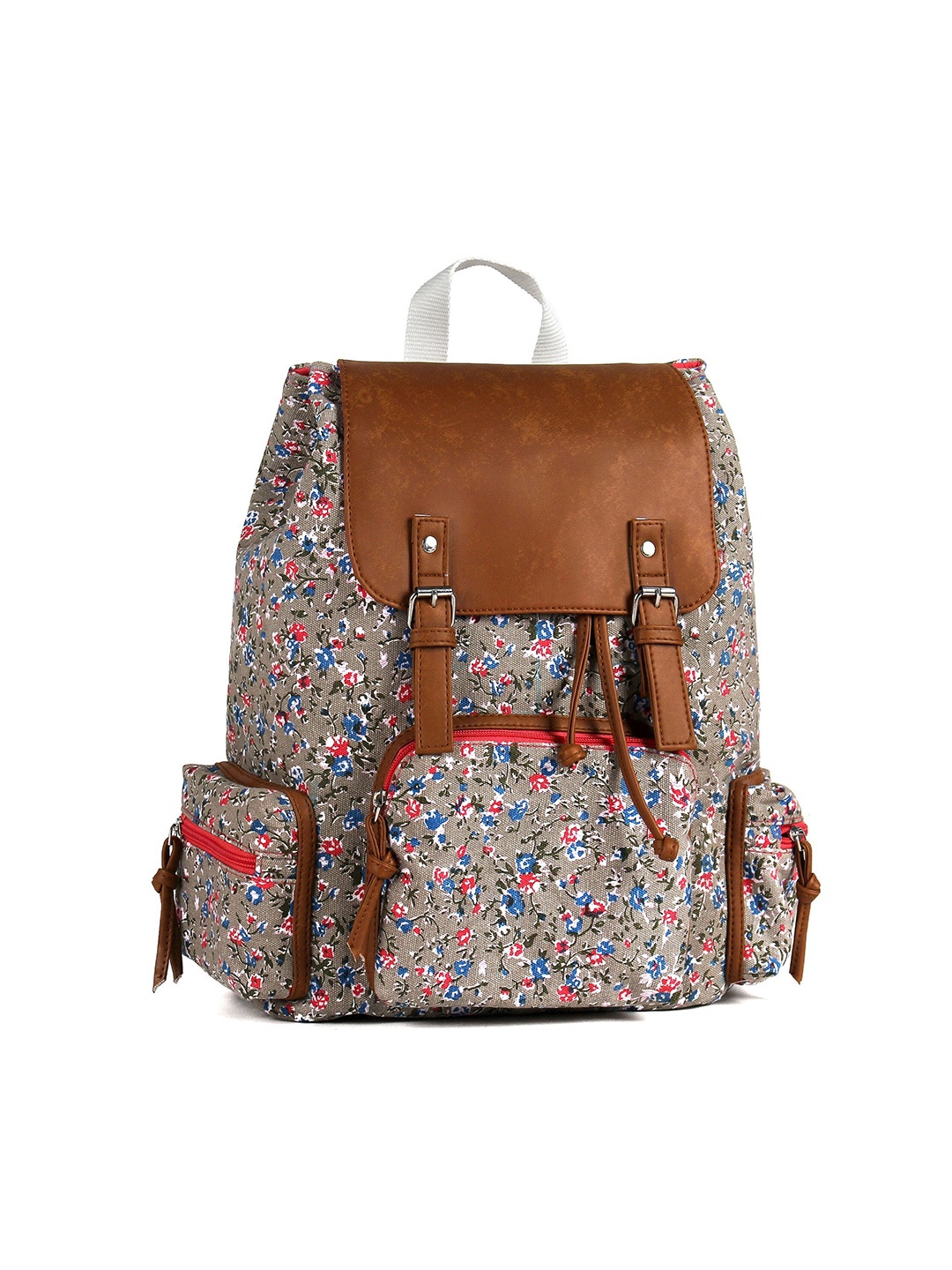 

ASTRID Women Printed Canvas Backpack, Brown