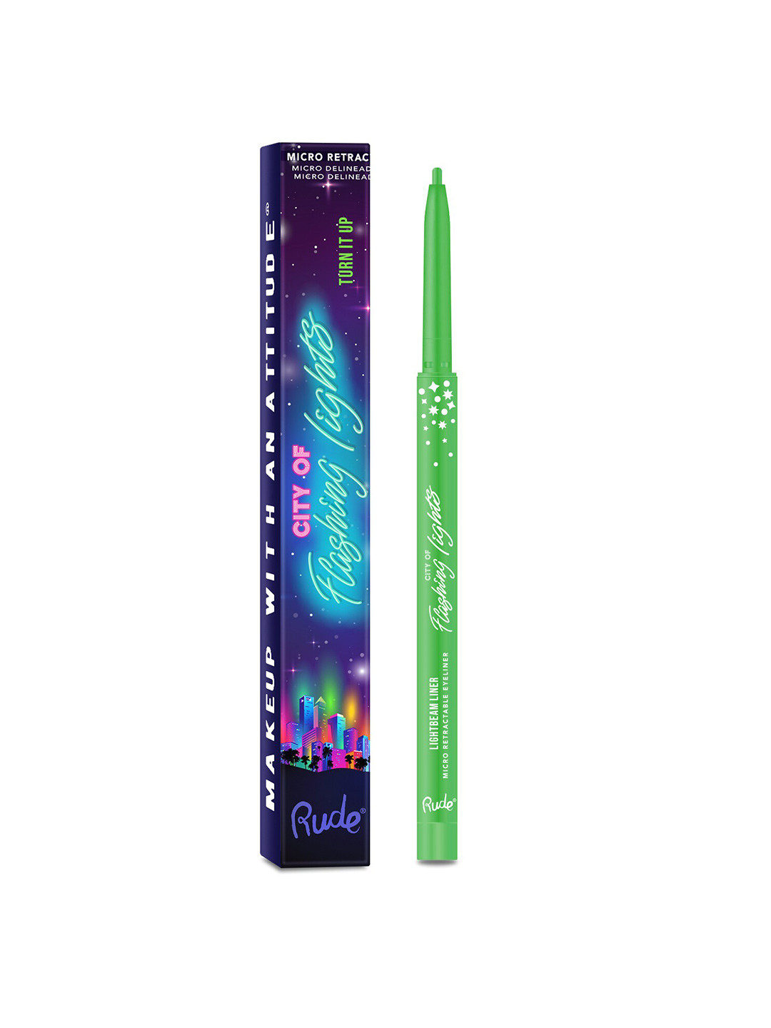 

Rude Cosmetics City Of Flashing Lights Micro Retractable Liner 6g - Turn It Up, Green