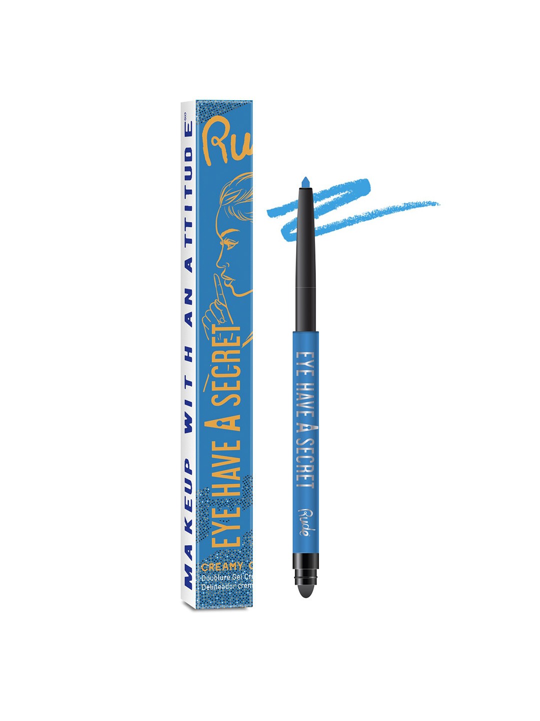 

Rude Cosmetics Eye Have A Secret Creamy Gel Liner 6 g - Hush, Blue