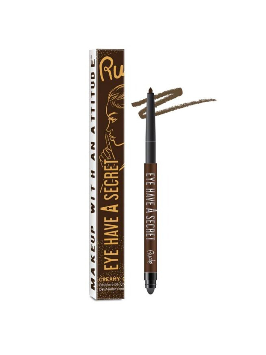 

Rude Cosmetics Smudge Proof Eye Have A Secret Creamy Gel Eye Liner 0.27 g - Forbidden, Brown