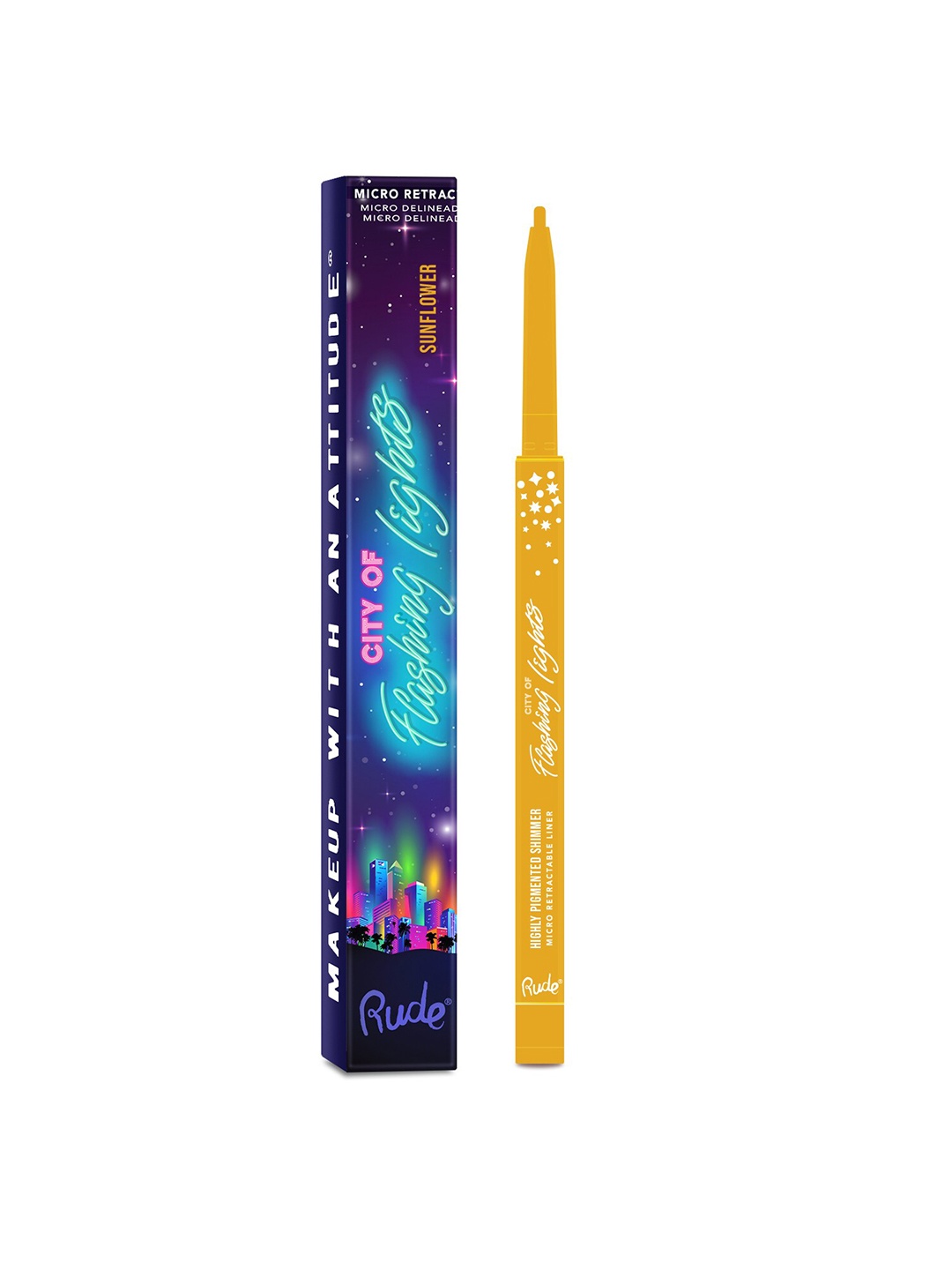 

Rude Cosmetics City Of Flashing Lights Micro Retractable Eye Liner 0.1 g - Sunflower, Yellow