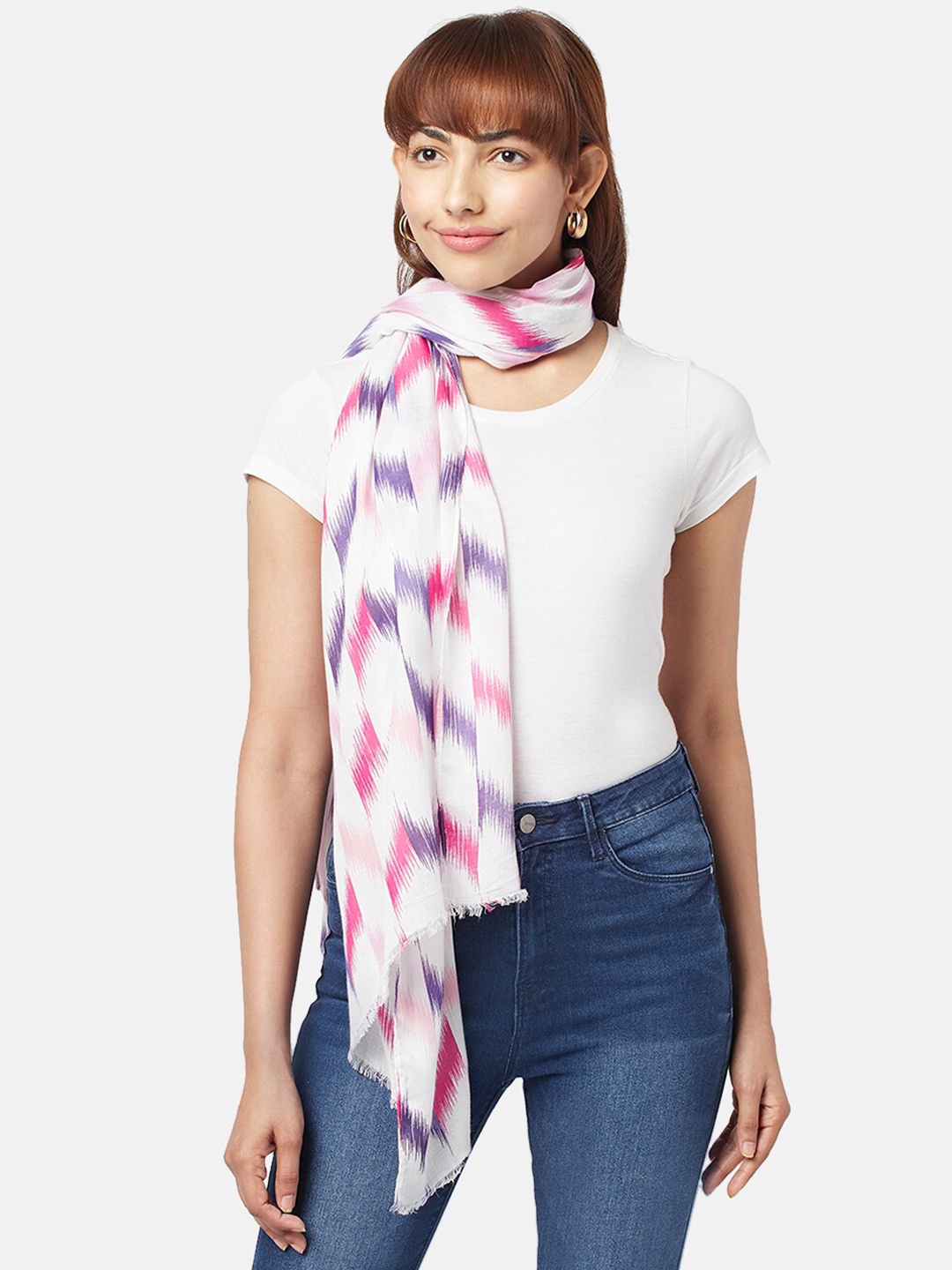 

Honey by Pantaloons Women Printed Scarf, White