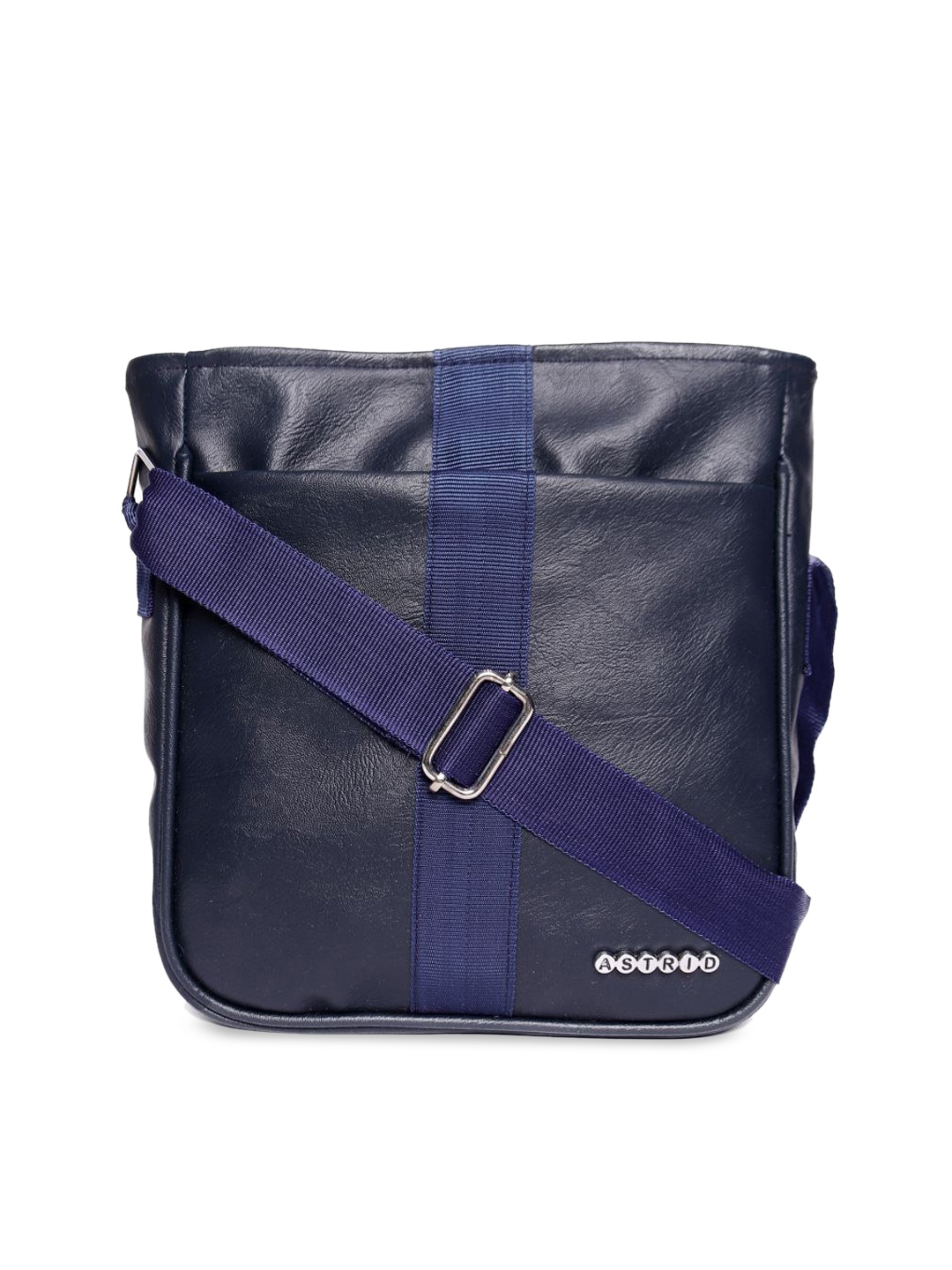 

ASTRID PU Structured Sling Bag, Navy blue