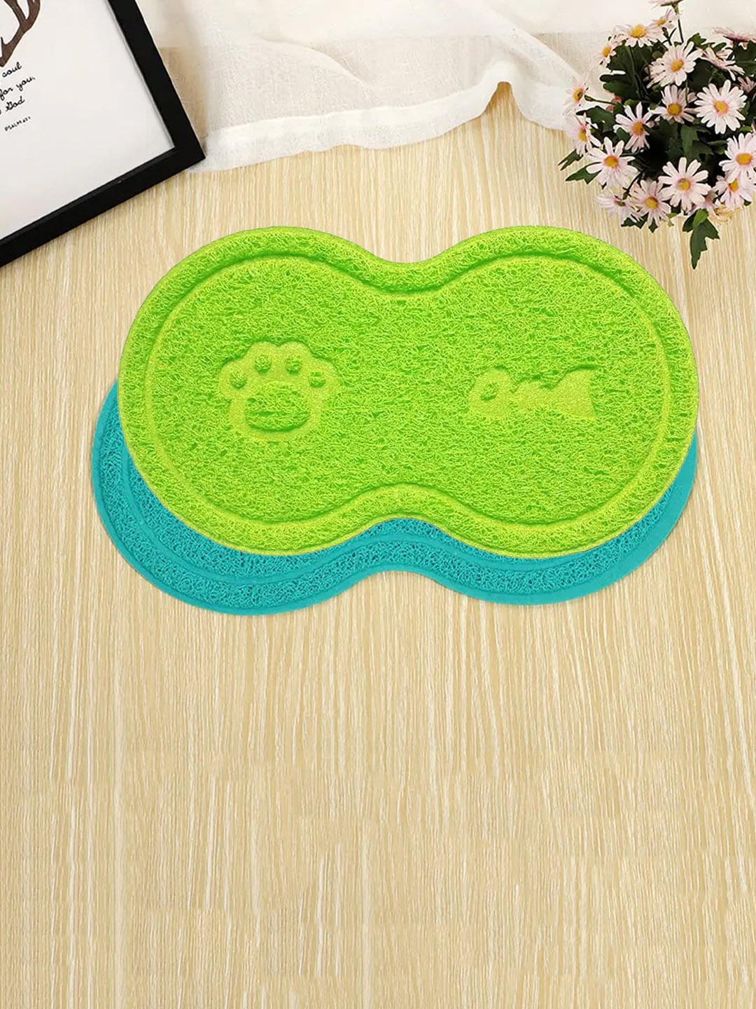 

Emily pets Pets Feeding Bowl Mat For Cats & Puppy, Green