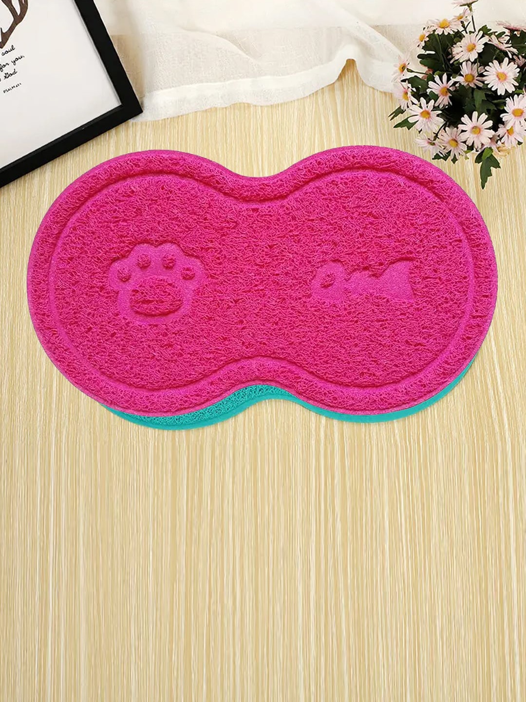 

Emily pets Feeding Bowl Mat For Cats & Puppy, Pink