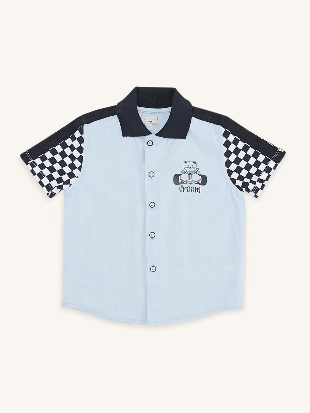 

Pantaloons Baby Boys Printed Cotton Casual Shirt, Blue