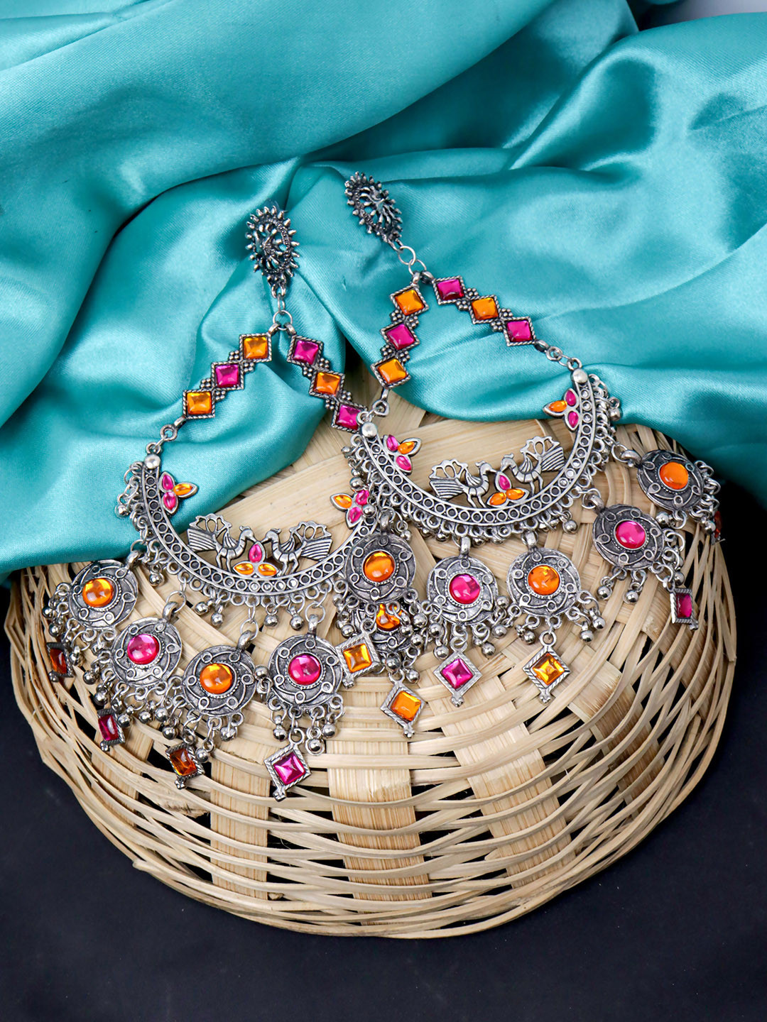 

VAGHBHATT Multicoloured Classic Drop Earrings, Multi