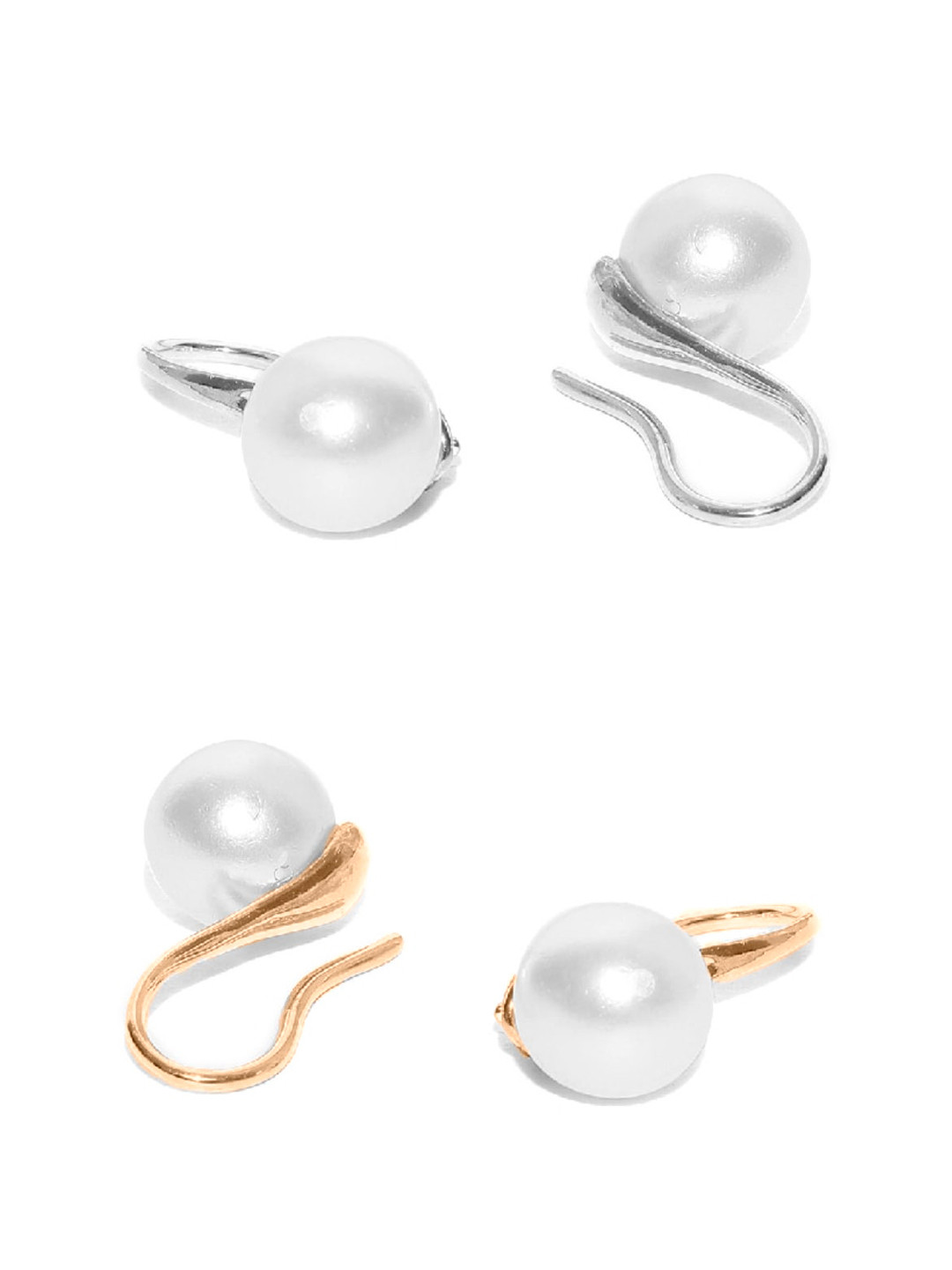 

OOMPH Contemporary Drop Earrings, White