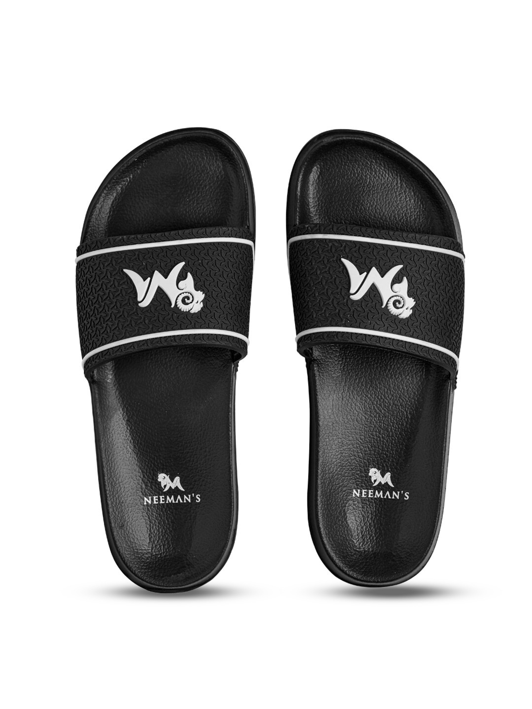

NEEMANS Self Design Rubber Sliders, Black