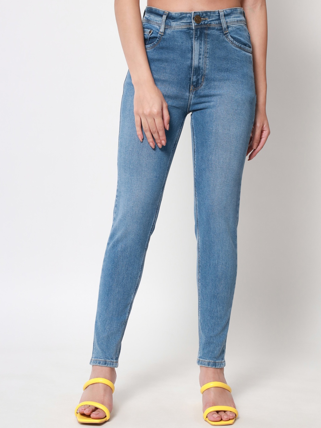 

Beatnik Women Slim Fit Light Fade Stretchable Jeans, Blue
