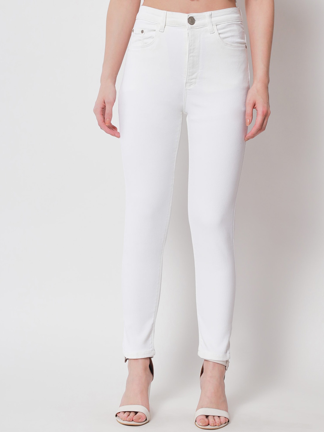 

Beatnik Women Slim Fit High-Rise Stretchable Jeans, Off white
