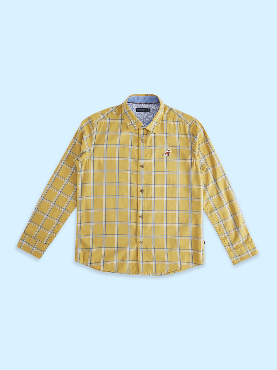 

Pantaloons Junior Boys Checked Cotton Casual Shirt, Yellow