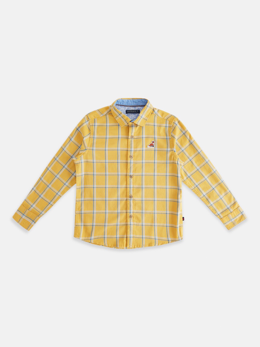 

Pantaloons Junior Boys Checked Cotton Casual Shirt, Yellow