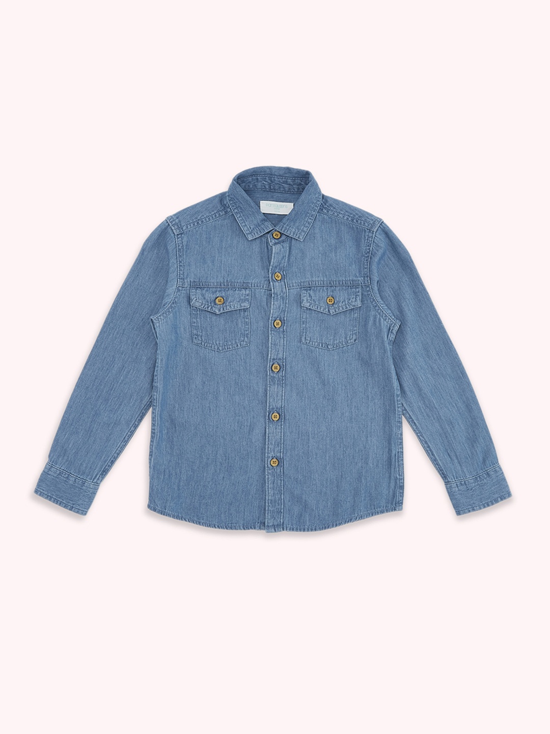 

Pantaloons Junior Boys Cotton Denim Casual Shirt, Blue