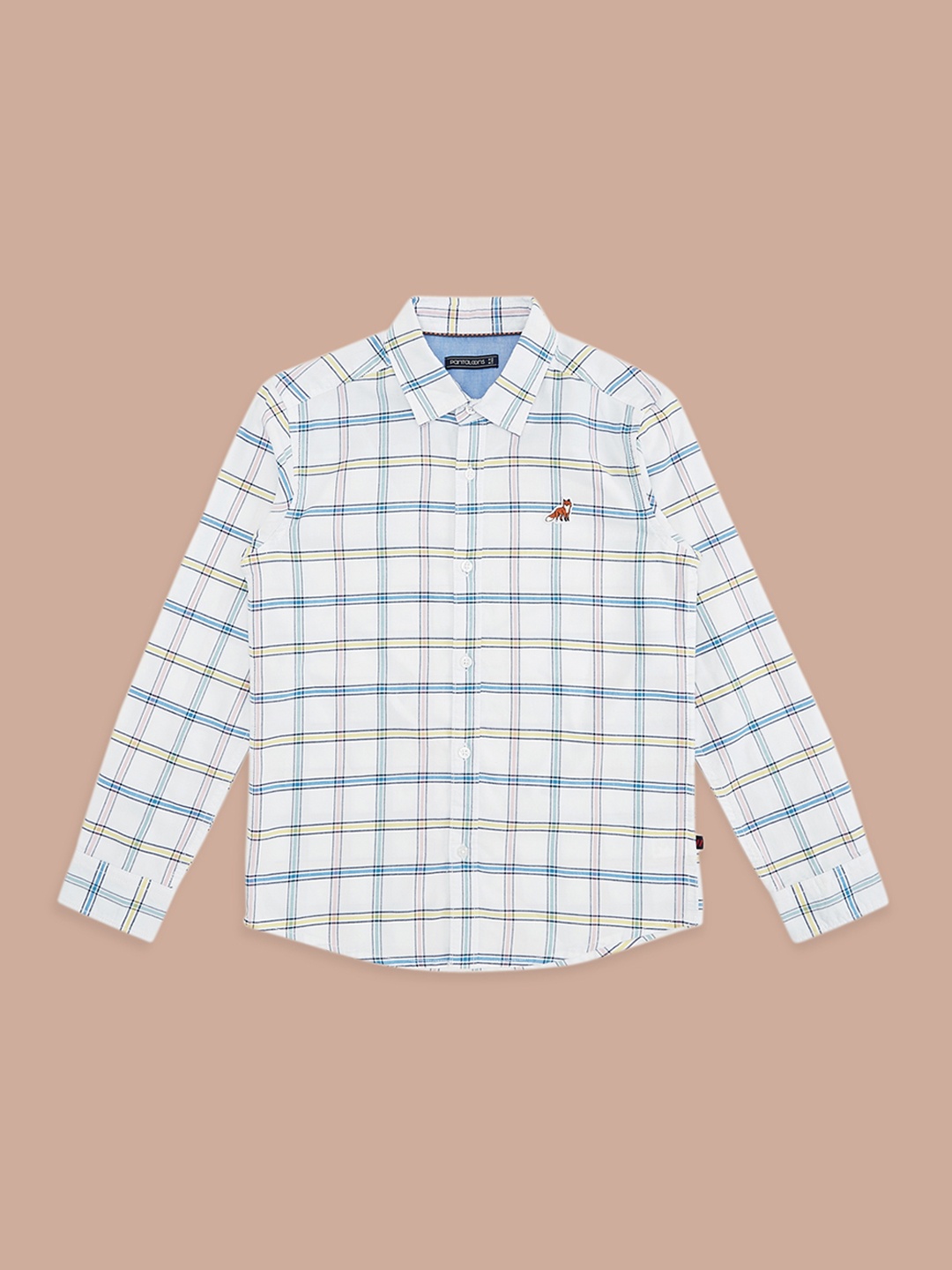 

Pantaloons Junior Boys Checked Cotton Casual Shirt, White