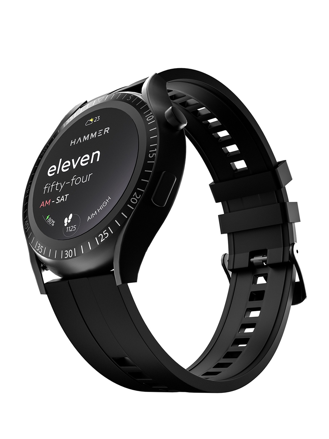 

HAMMER Pulse Ace Plus Round Dial Bluetooth Calling Smartwatch (Black)