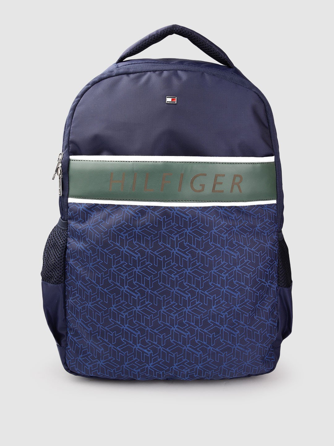

Tommy Hilfiger Unisex Geometric Applique Backpack, Navy blue