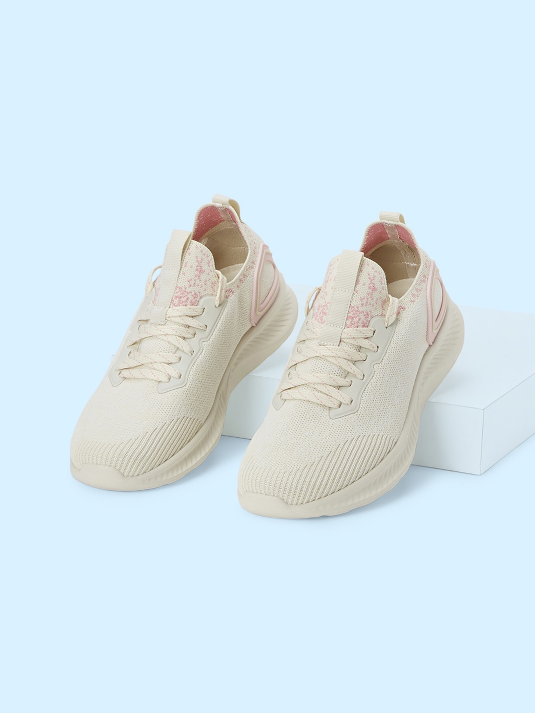 

Forever Glam by Pantaloons Women Textile Running Shoes, Beige