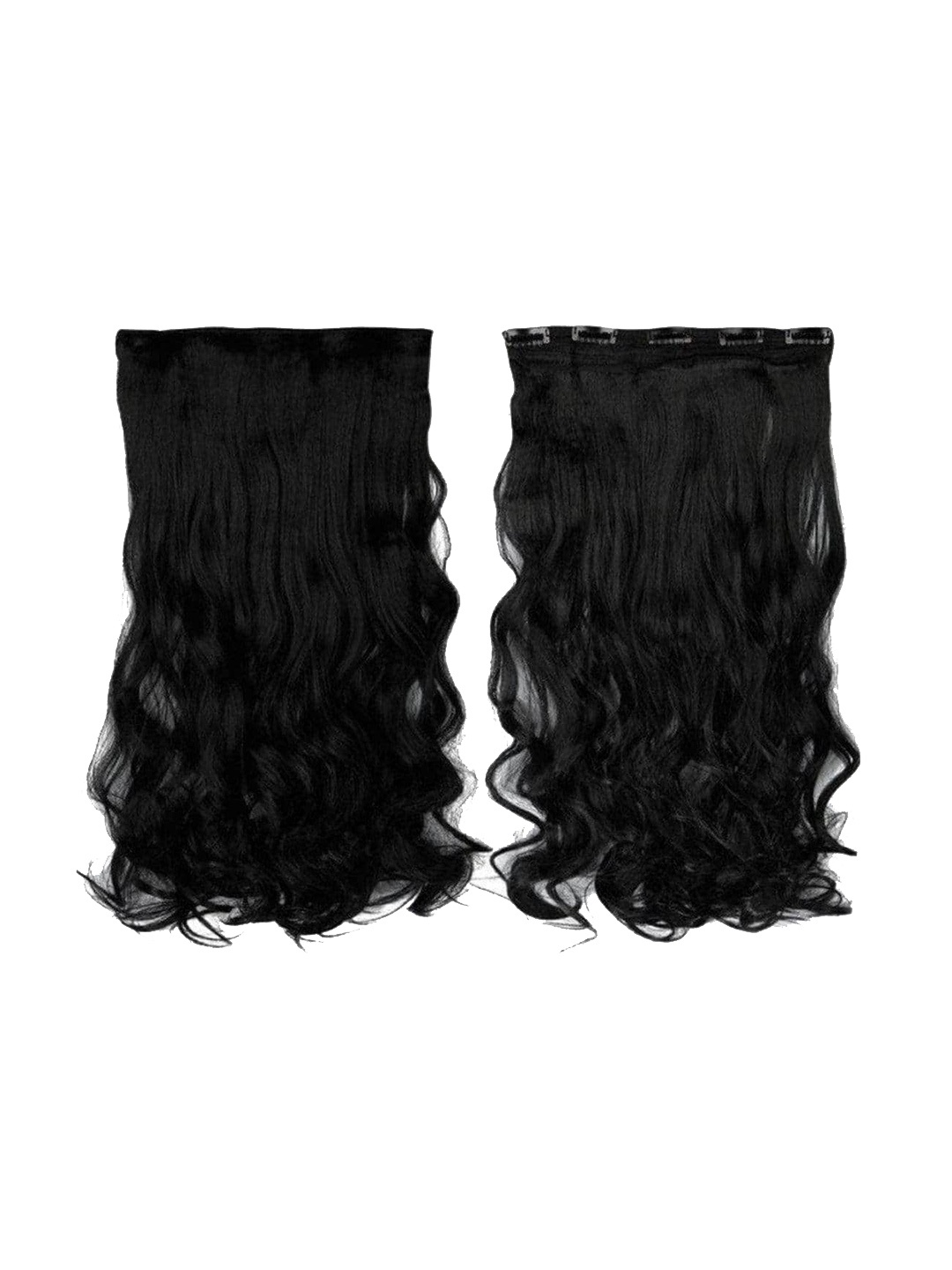 

CHRONEX 5 Clips Based Curly Synthetic Nylon Hair Extension - Black