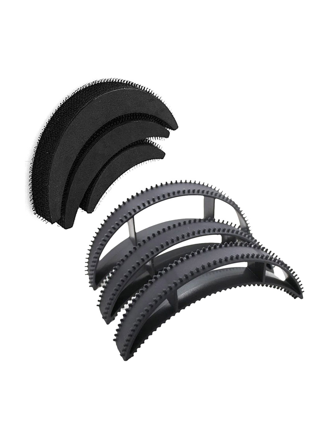 

CHRONEX Women Set Of 5 Hair Volumizer Banana Puff Maker Bumpits Hair Accessory, Black