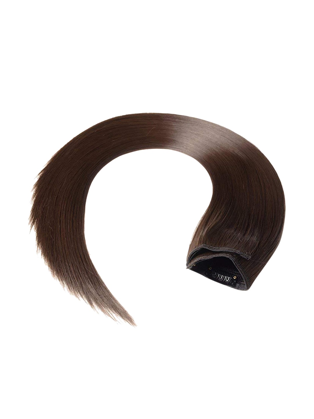 

CHRONEX 5 Clips Based Synthetic Nylon Straight Hair Extension - Brown