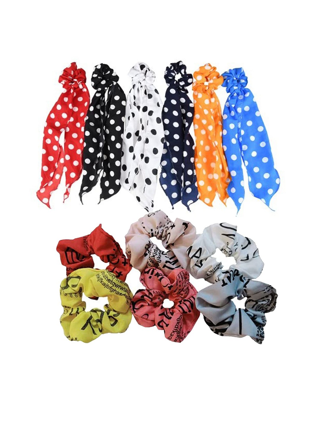 

CHRONEX Women Set Of 12 Ponytail Holders, Red