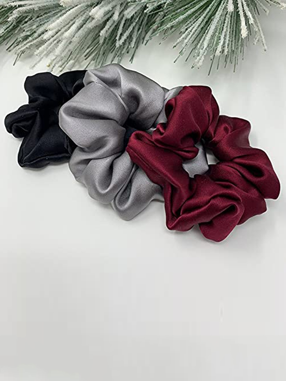 

CHRONEX Women Set of 3 Ponytail Holders, Navy blue