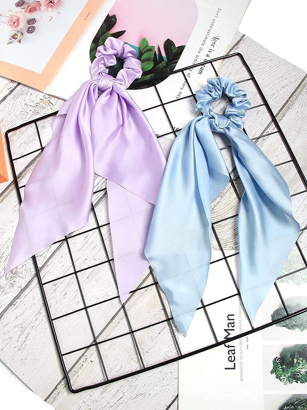 

CHRONEX Women Set Of 14 Ponytail Holders, Lavender