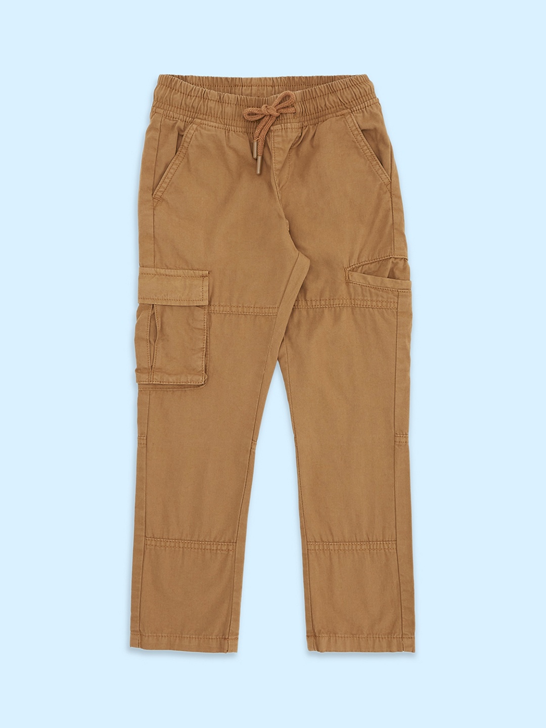 

Pantaloons Junior Boys Cargos Trousers, Rust