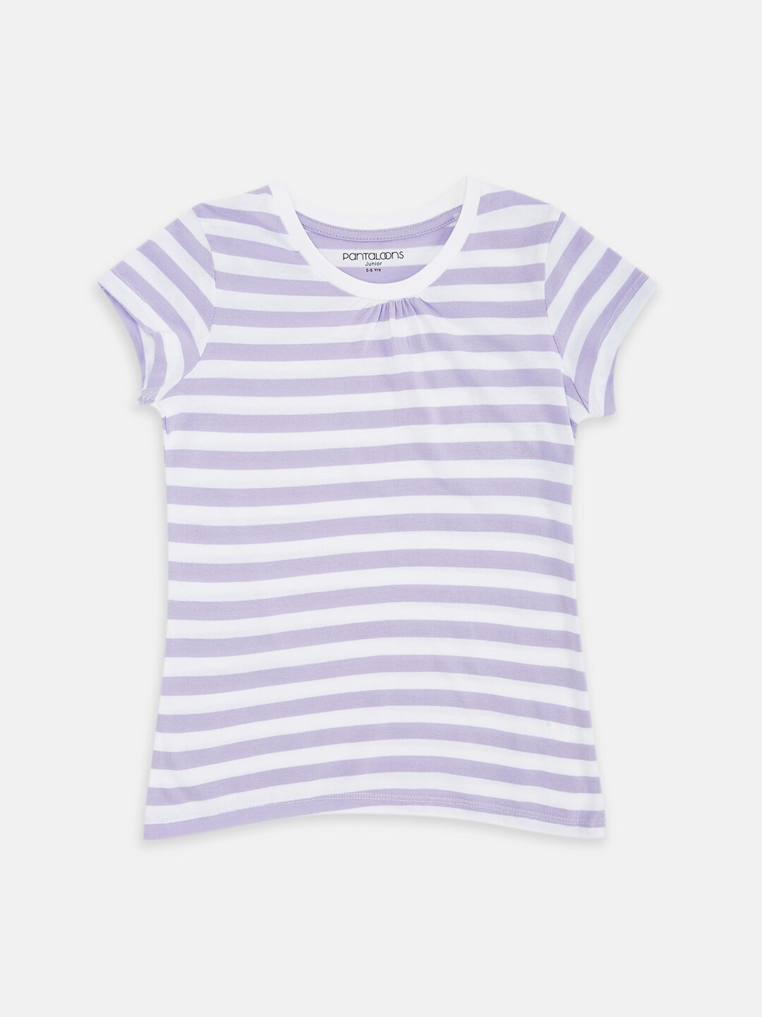 

Pantaloons Junior Girls Striped T-shirt, Lavender