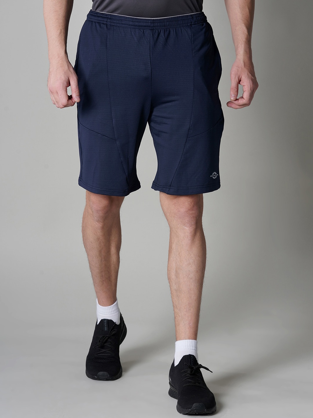 

NIVIA Men Navy Outdoor Sports Shorts, Navy blue