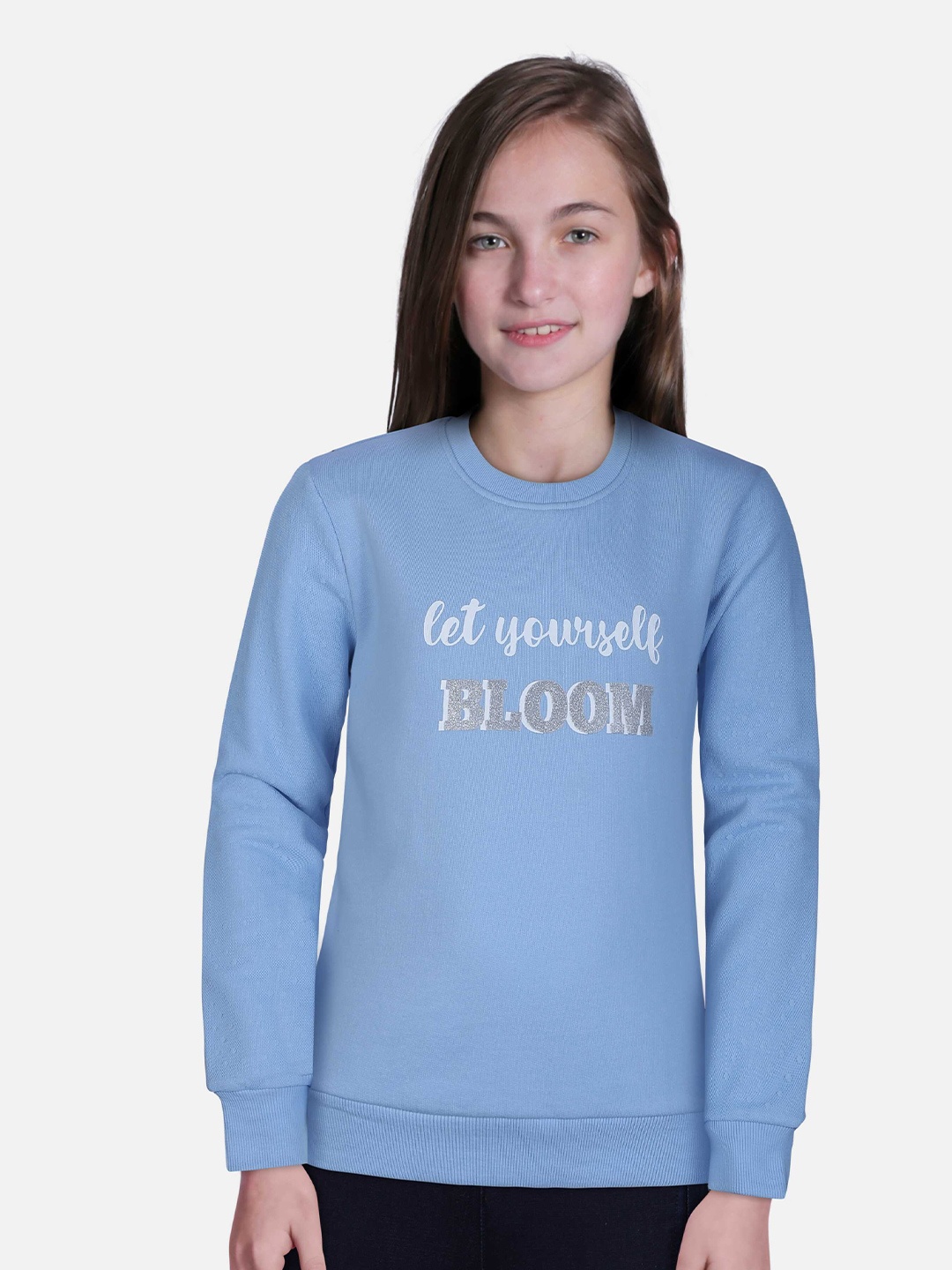 

Gini and Jony Infants Girls Printed Cotton Sweatshirt, Blue