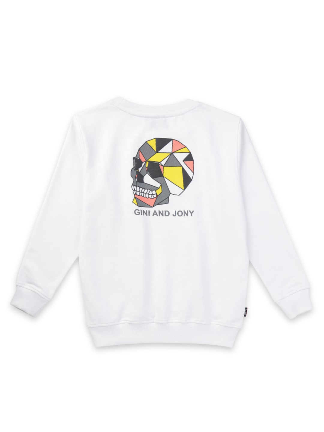 

Gini and Jony Boys Round Neck Graphic Printed Cotton Sweatshirt, White