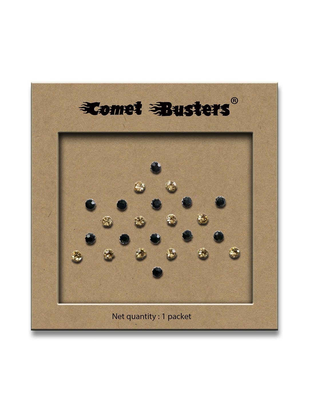 

Comet Busters 24 Pcs Stone Studded Reusable Bindi, Gold