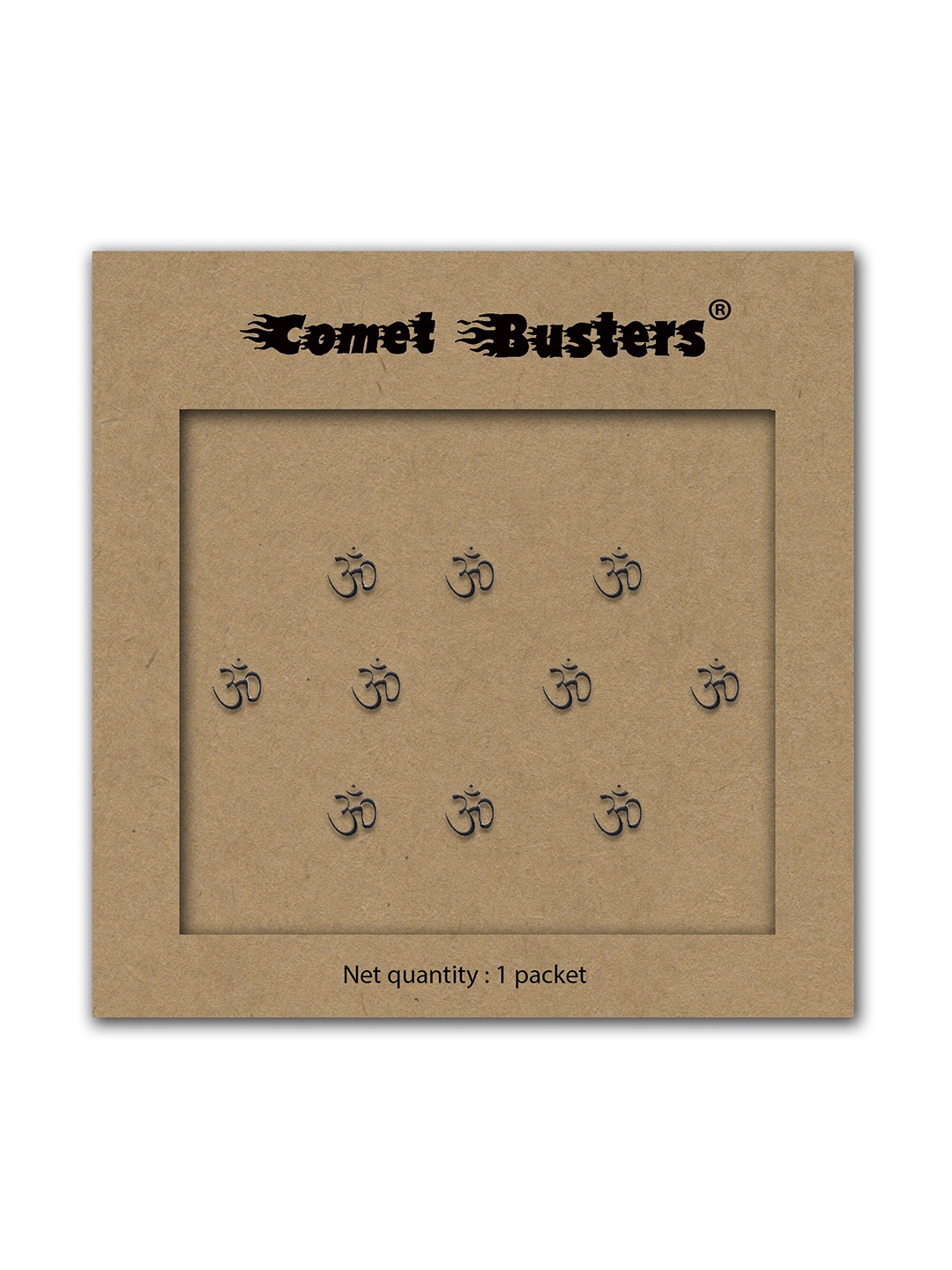 

Comet Busters 10 Pcs Reusable Bindi - Black