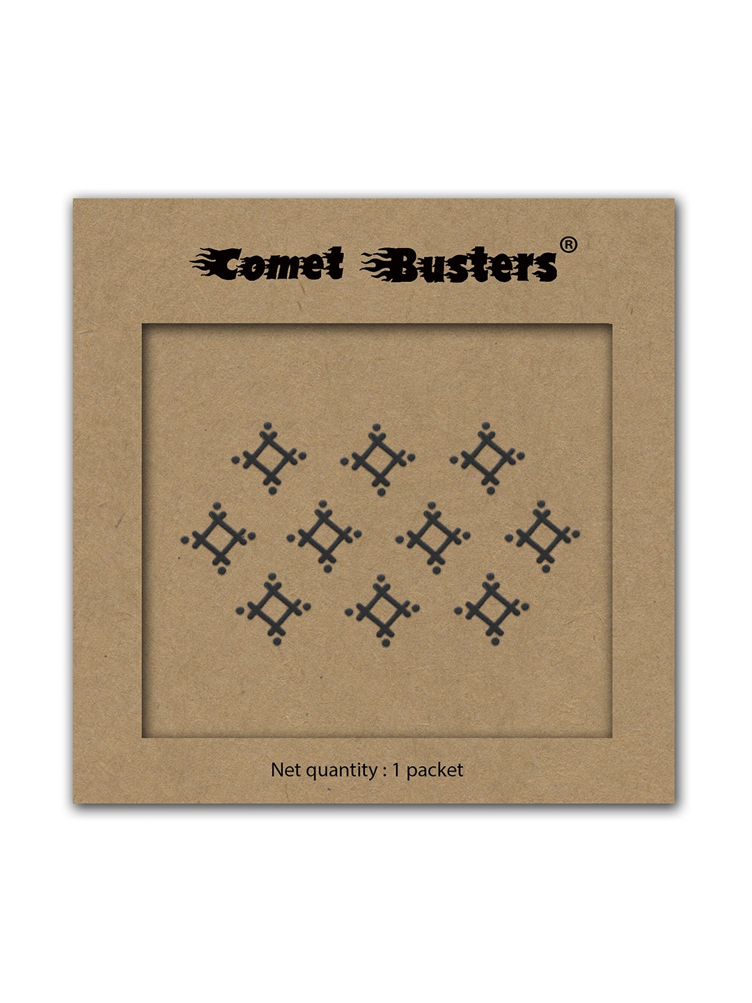 

Comet Busters 10 Pcs Reusable Bindi - Black