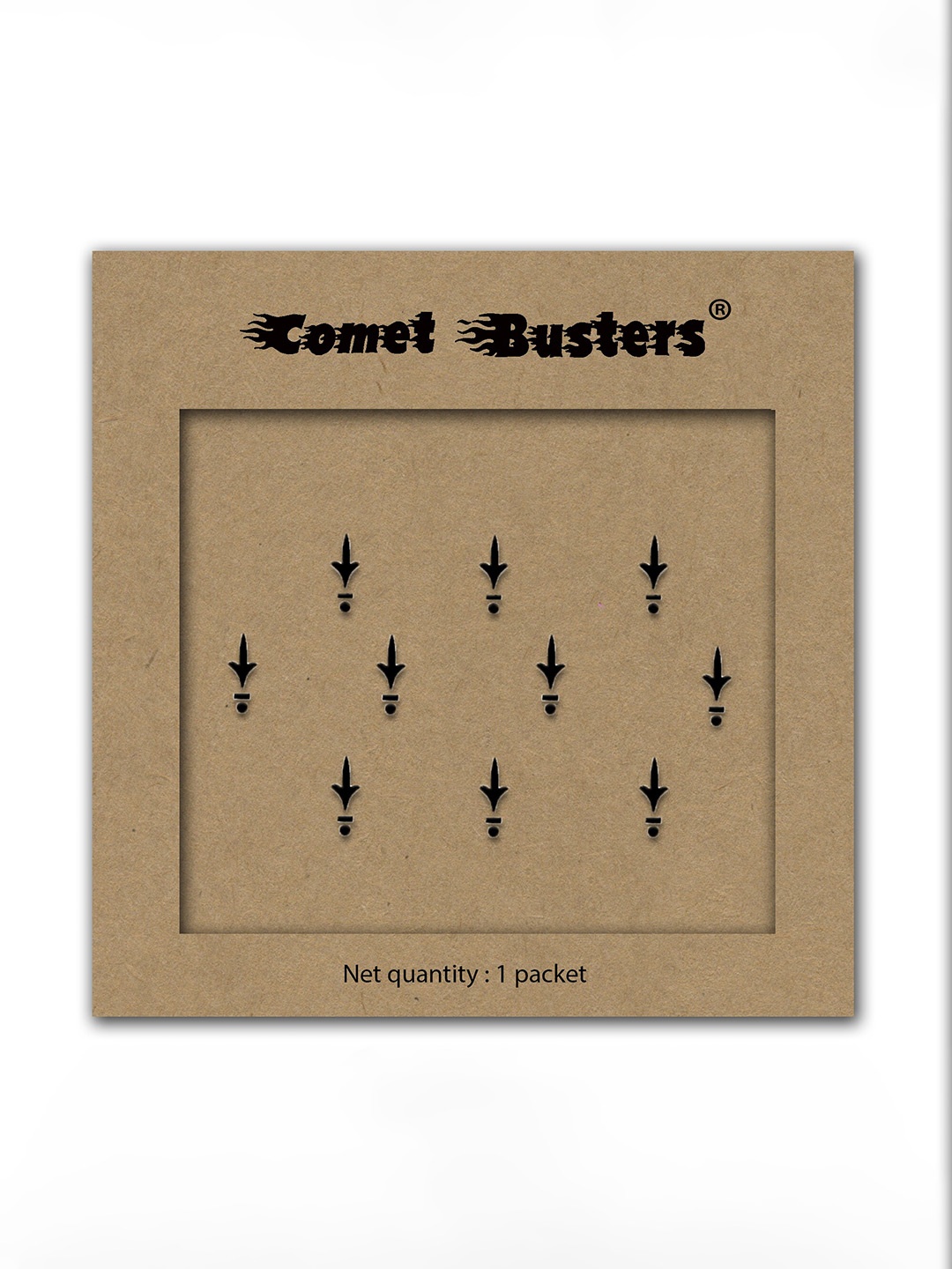 

Comet Busters 10 Pcs Reusable Bindi - Black