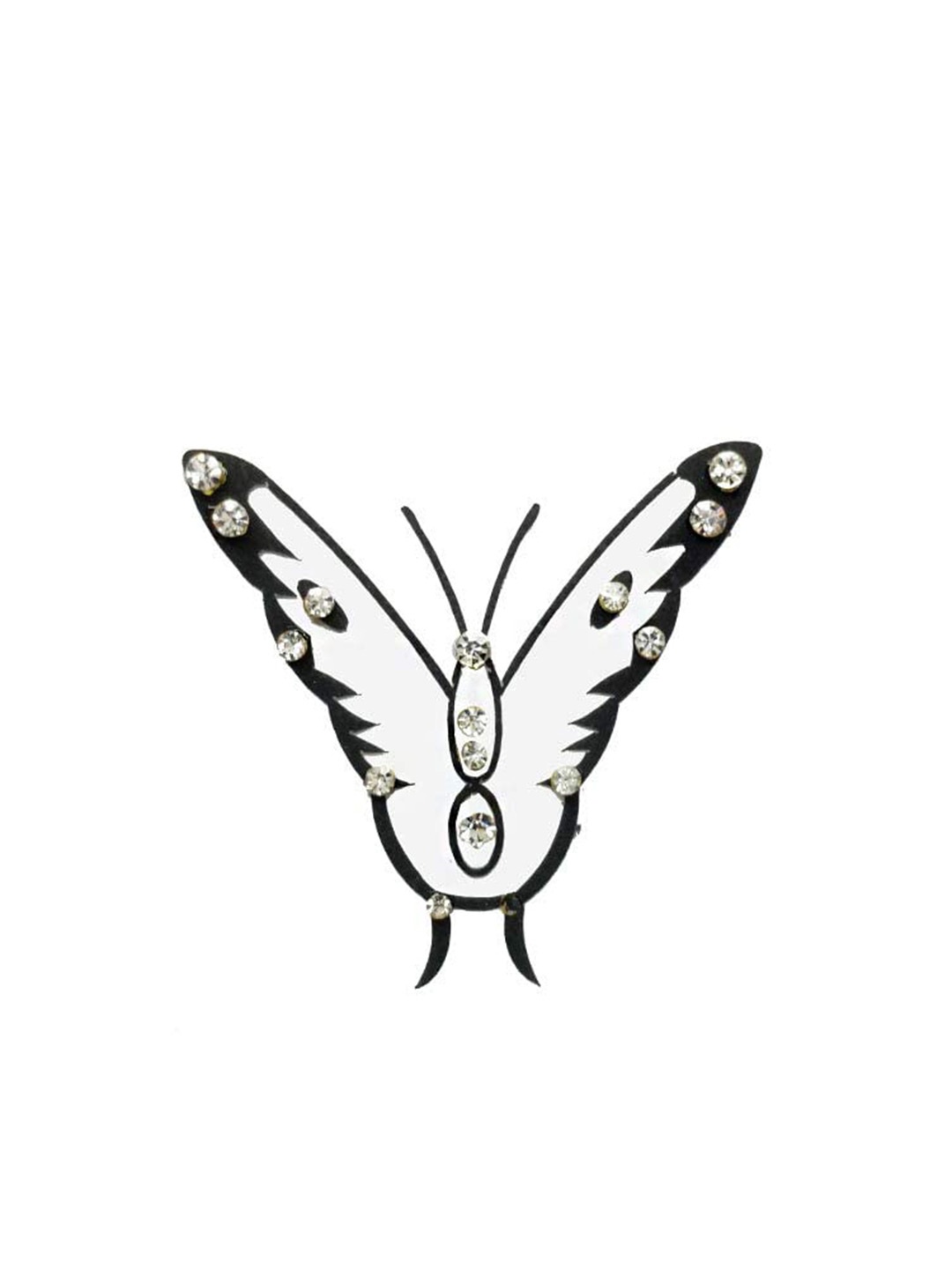 

Comet Busters Black Butterfly Stone Studded Stick On Body Tattoo