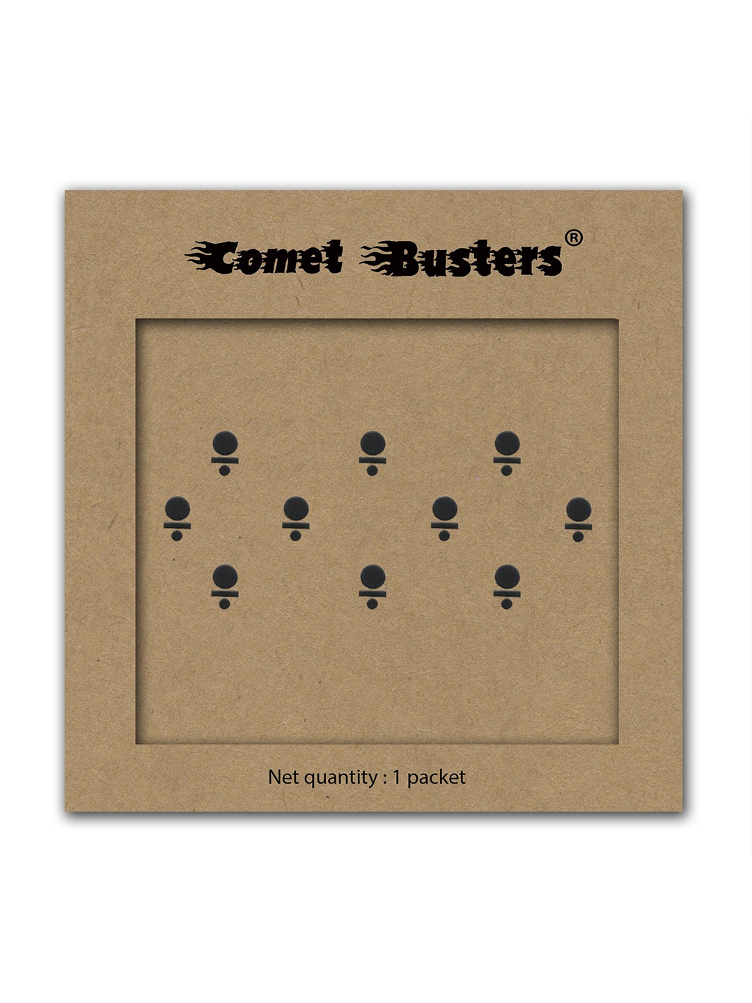 

Comet Busters 10 Pcs Reusable Bindi - Black