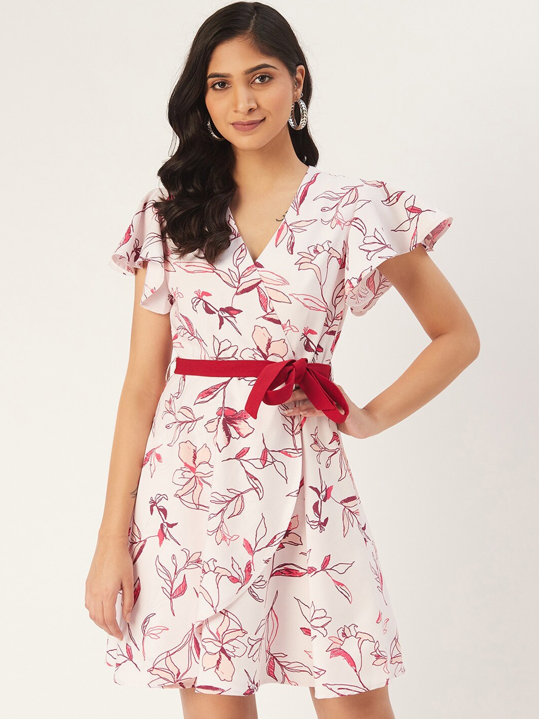 

DODO & MOA Floral Printed Dress, White