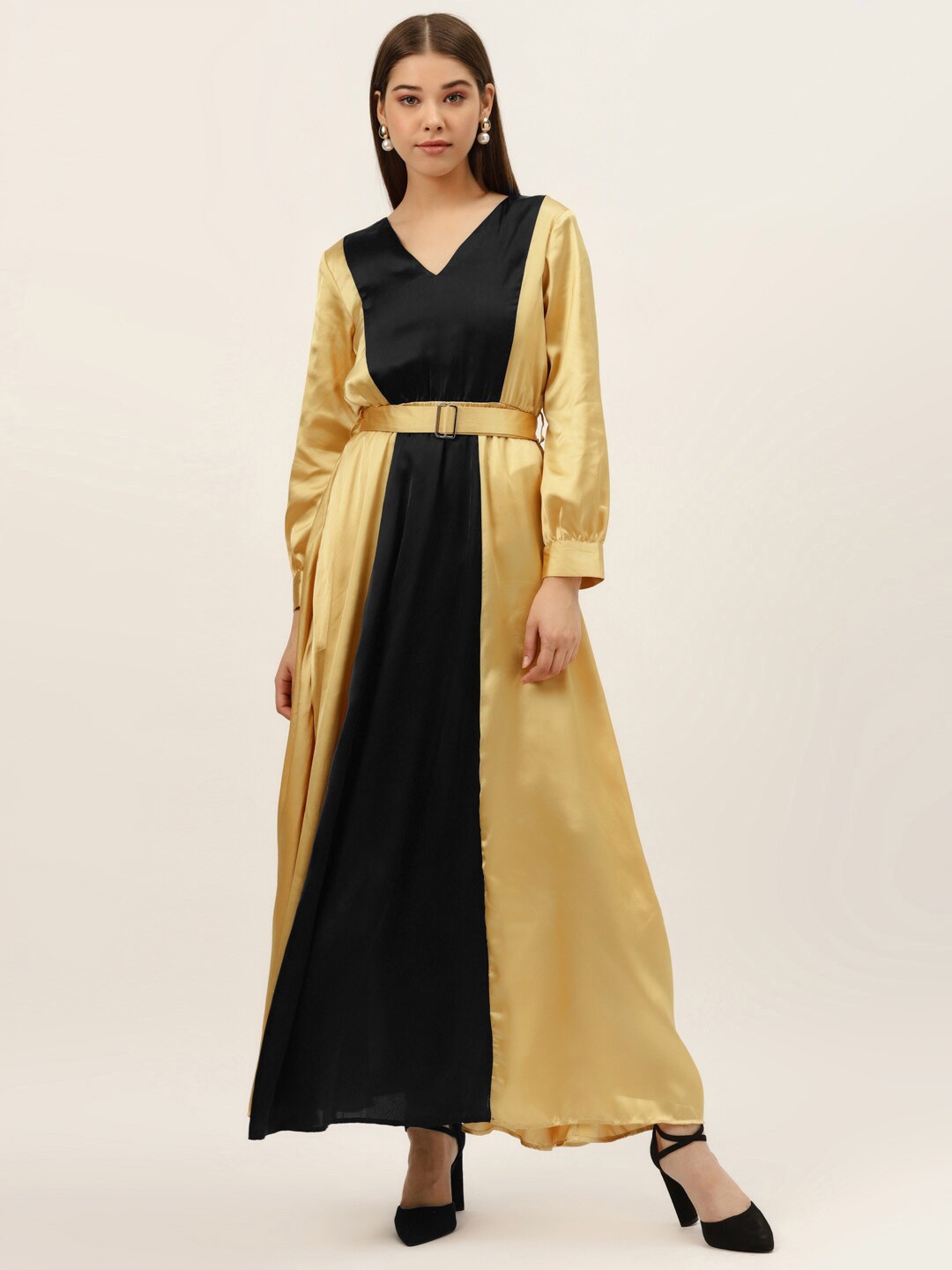 

DODO & MOA Colourblocked Maxi Dress, Yellow