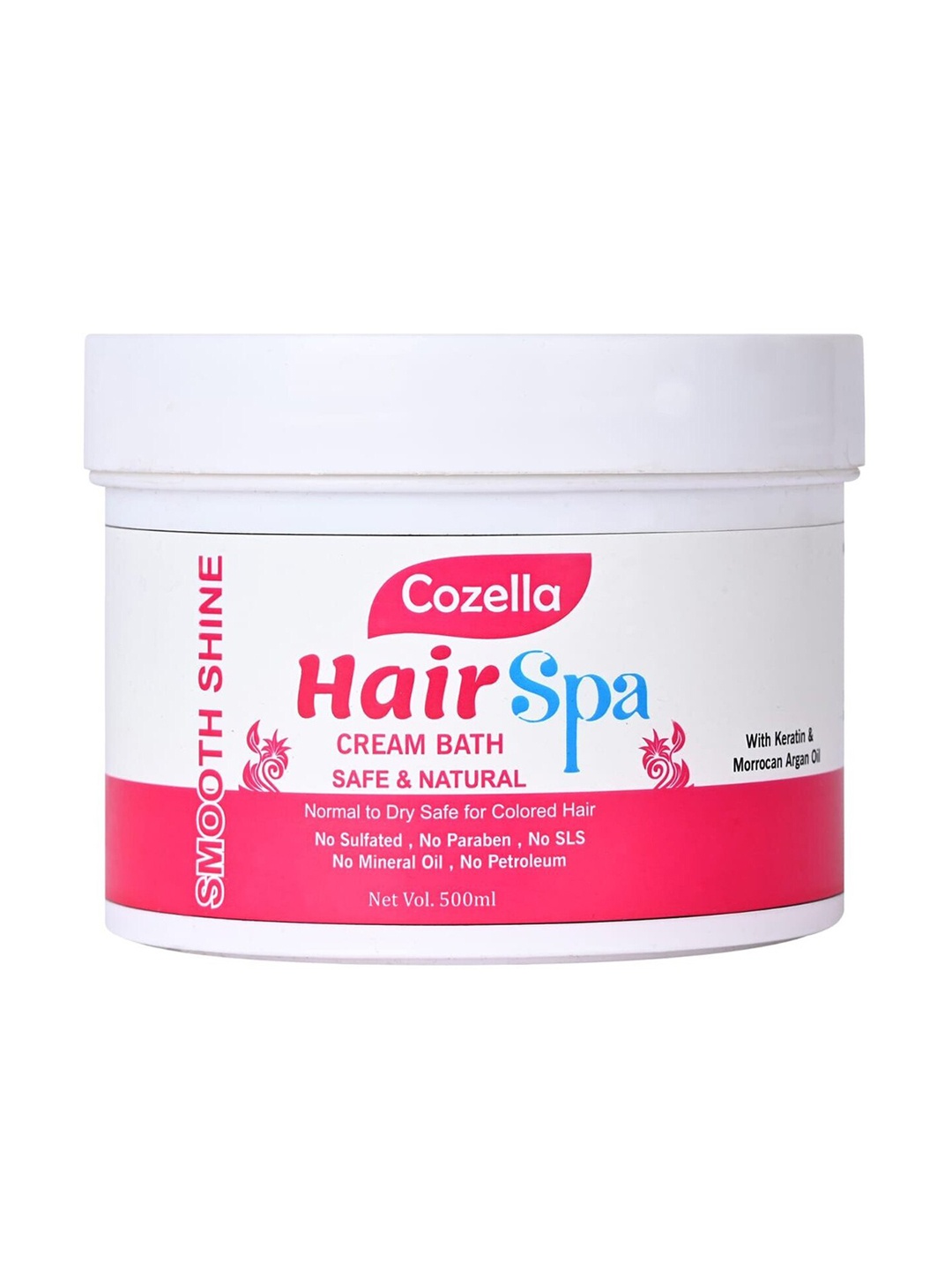 

COZELLA Smooth Shine Hair Spa with Keratin & Moroccan Argan Oil - 500 ml, White