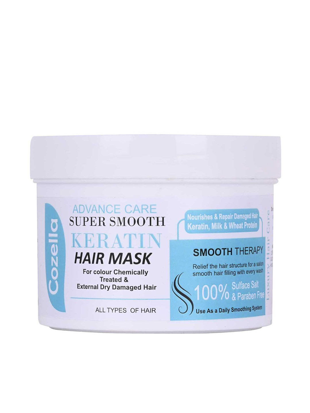 

COZELLA Advance Care Super Smooth Keratin Hair Mask - 500 ml, White