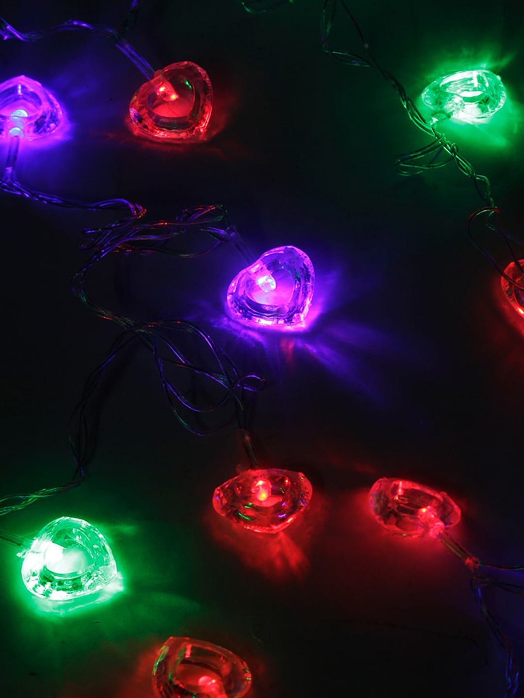 

TAYHAA Decorative Lights 20-Pcs Red & Green Heart Shape LED String Light